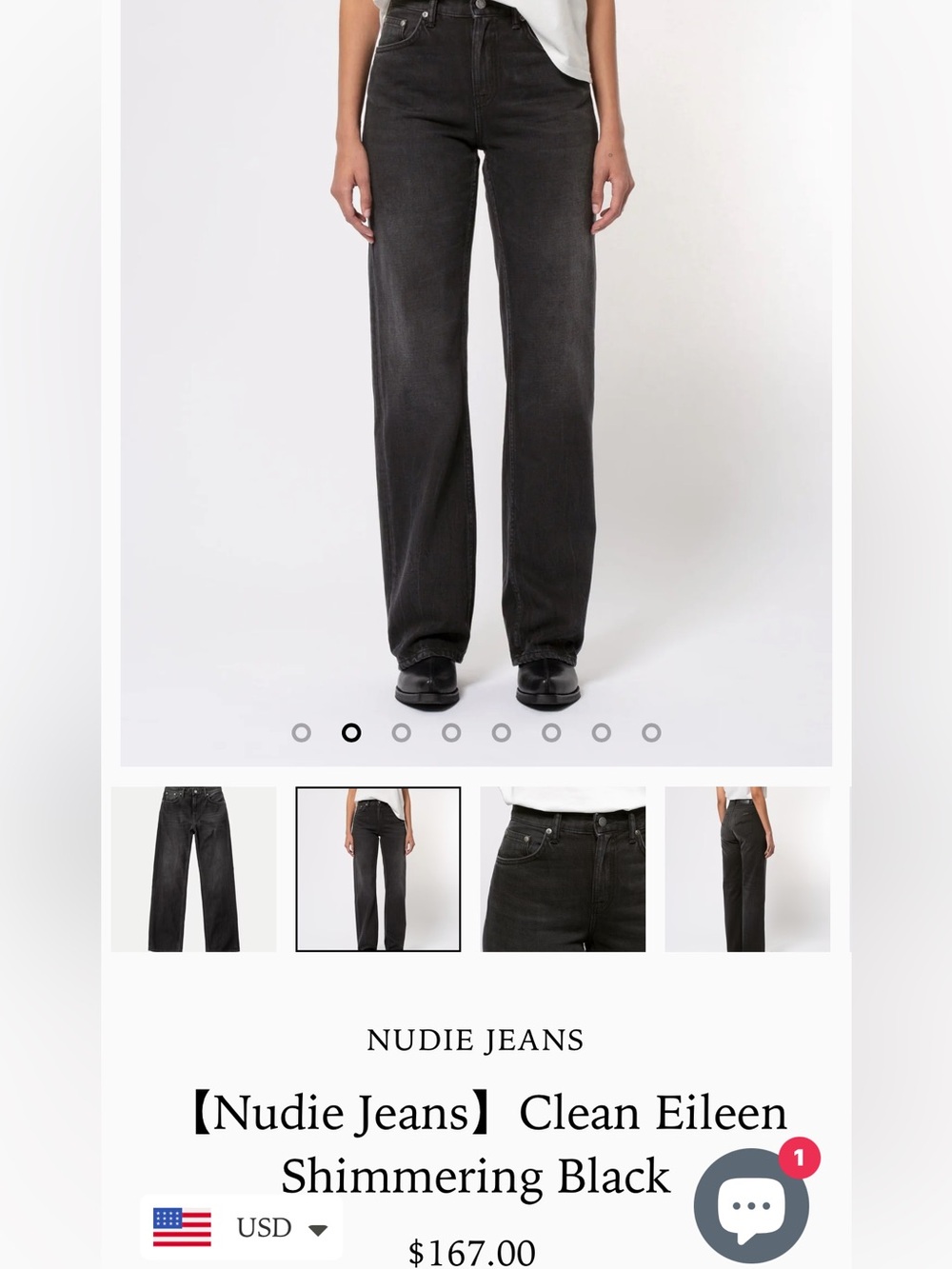 Nudie Jeans Men's Straight-Leg Jeans - Charcoal Black